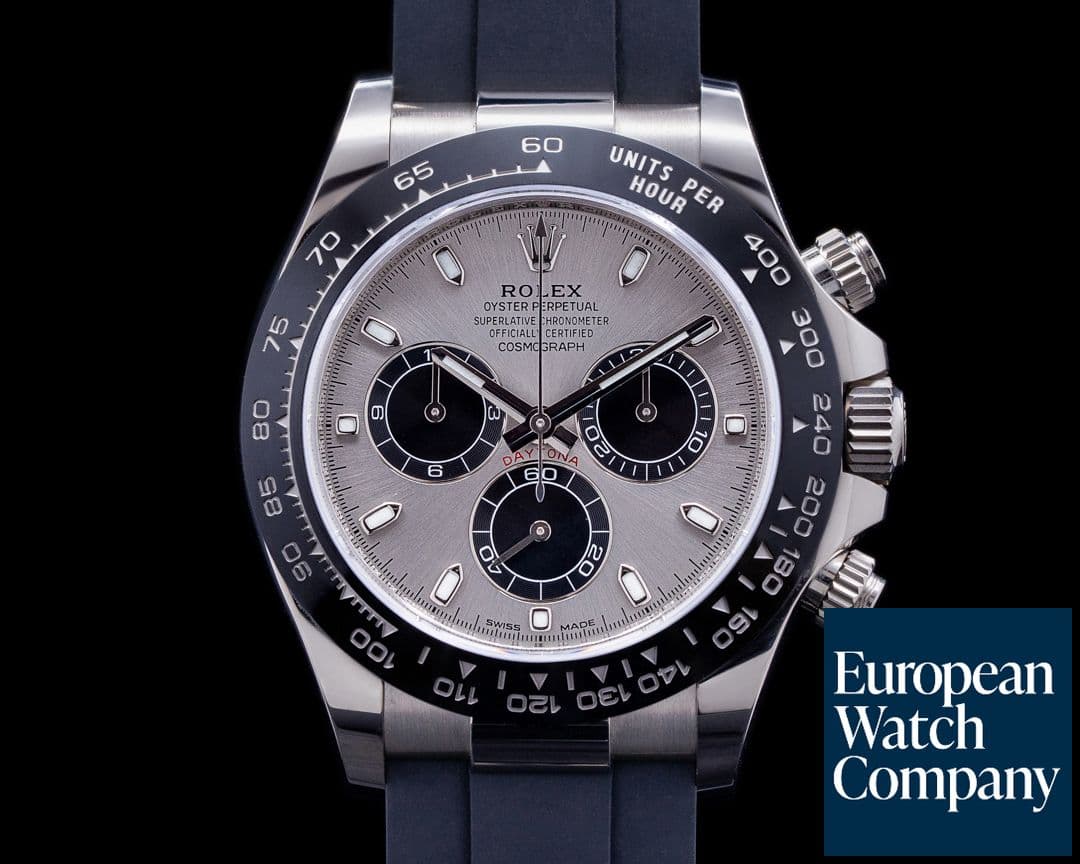 Image of Rolex Daytona 116519 18K White Gold Ceramic Oysterflex Silver Dial 2020