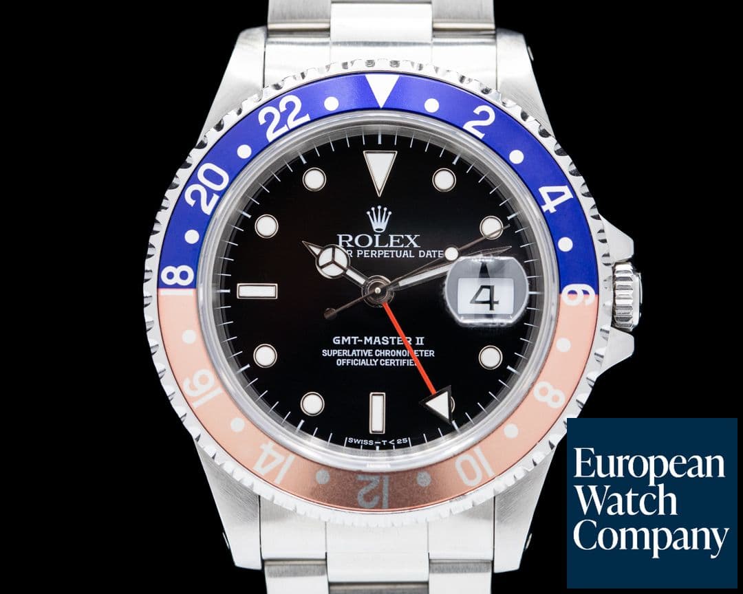 Image of Rolex GMT Master II SS Red / Blue Pepsi Bezel FADED SHARP