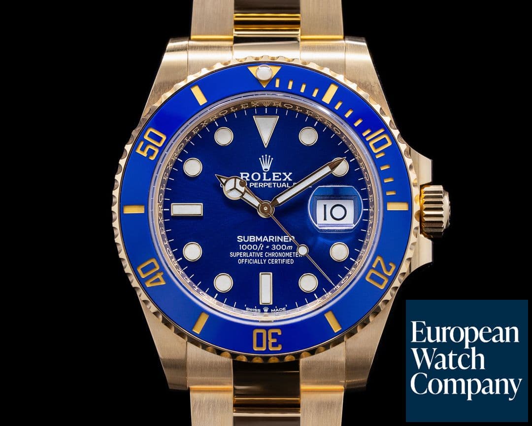 Image of Rolex Submariner 126618 18K Yellow Gold Blue Dial 2021