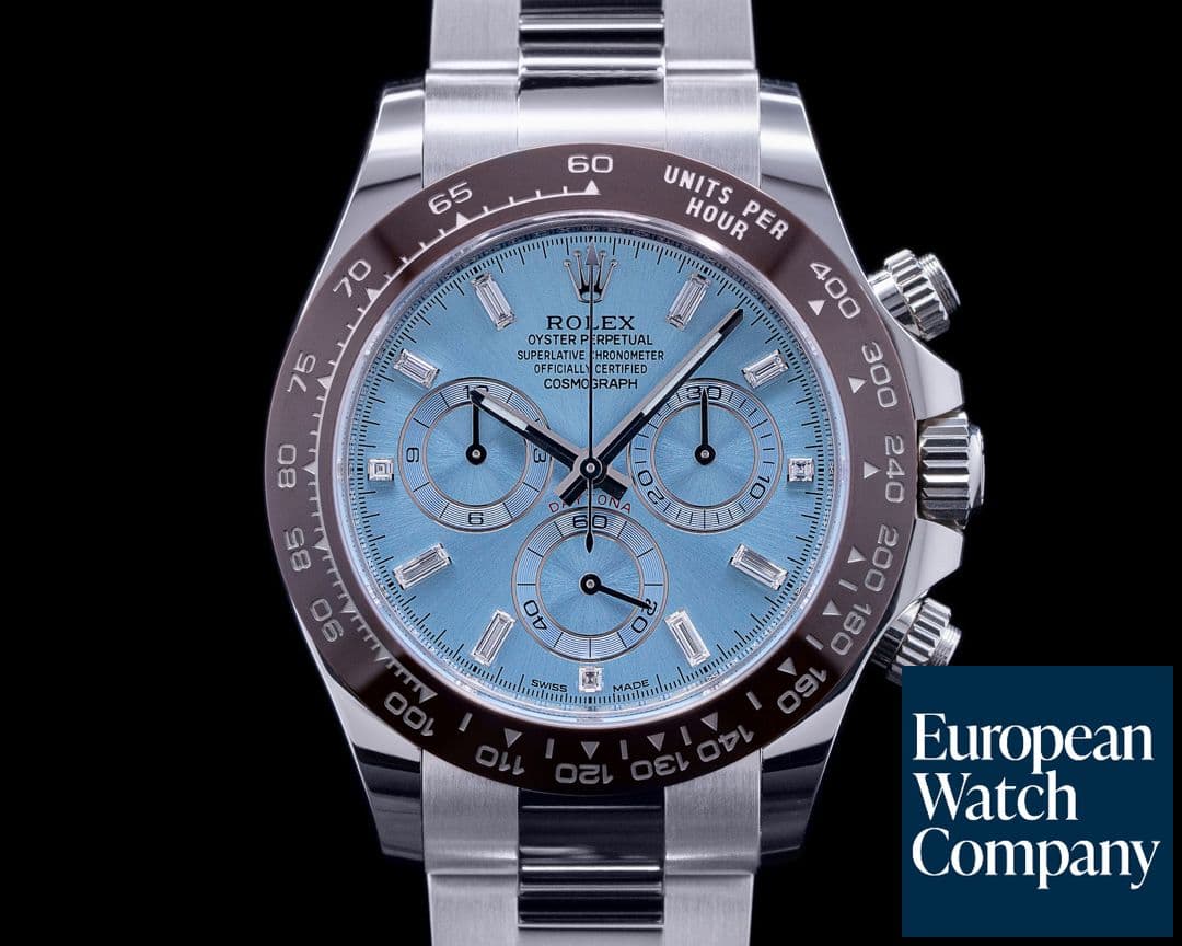 Image of Rolex Daytona Platinum Glacier Blue Diamond 116506 2022 UNWORN