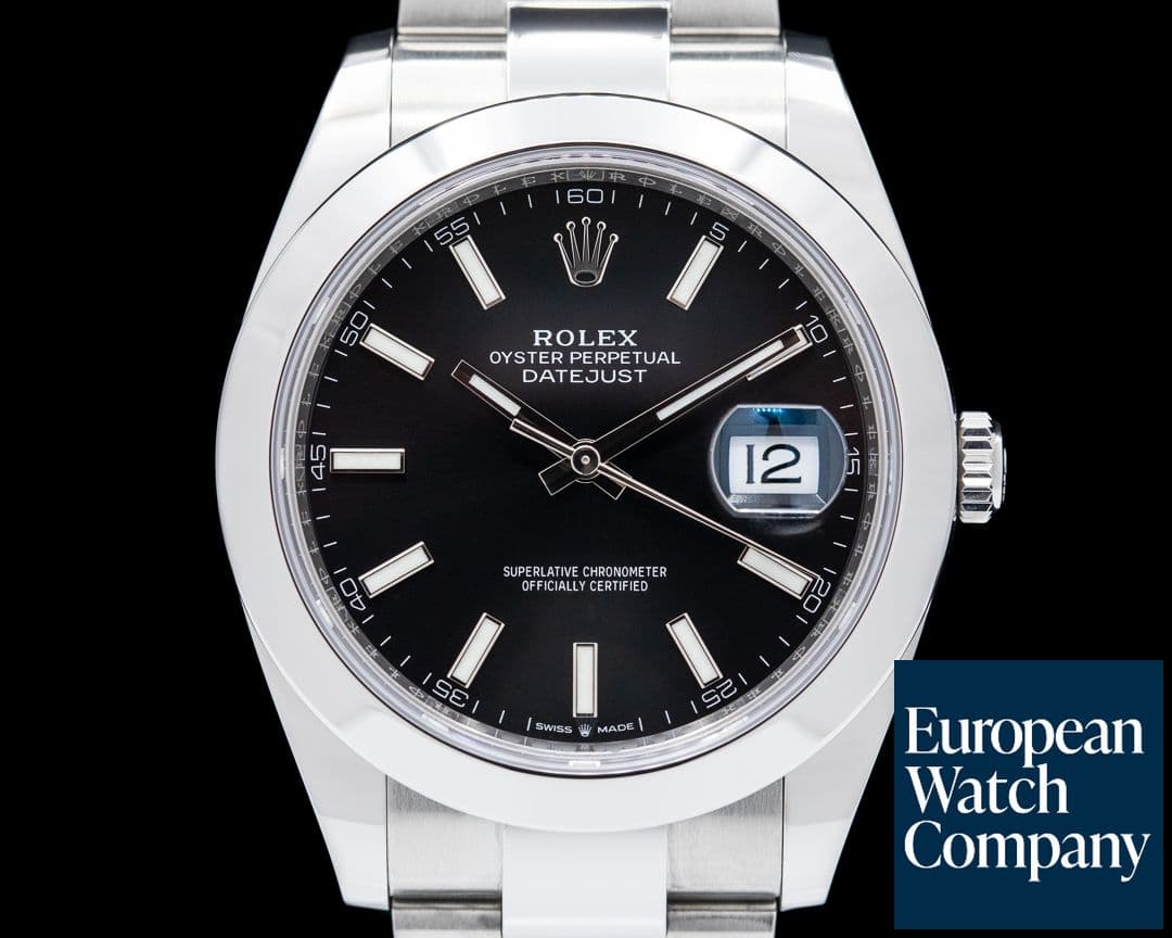 Image of Rolex Datejust 41 126300 Black Stick Dial SS