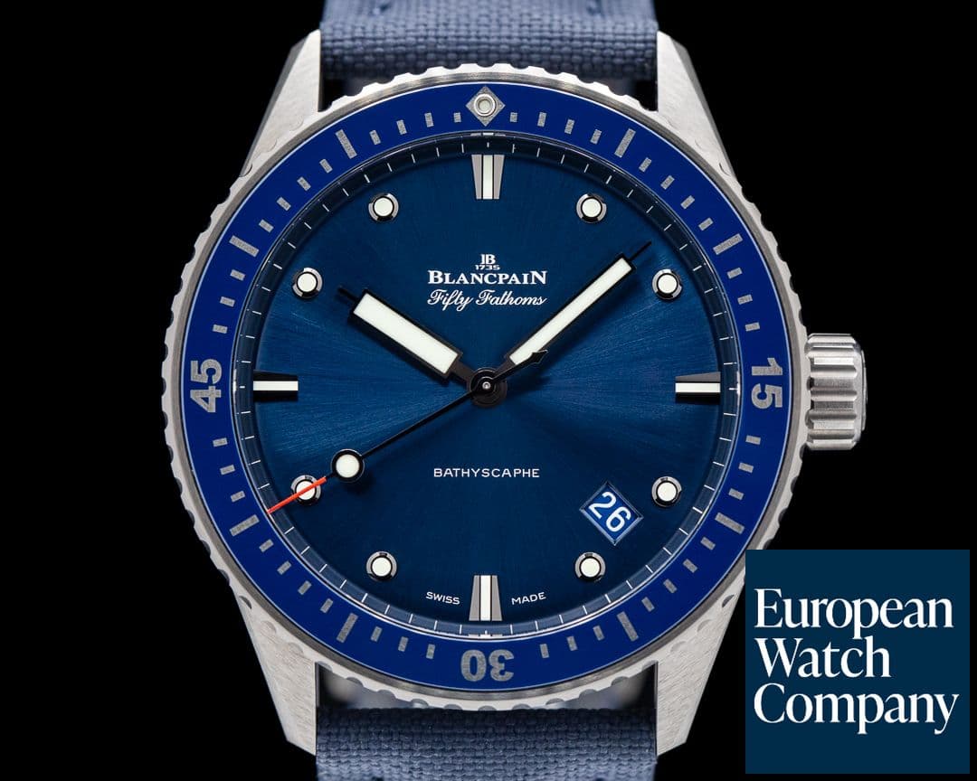 Image of Blancpain Fifty Fathoms Bathyscaphe Ceramic Blue 2022 Unworn