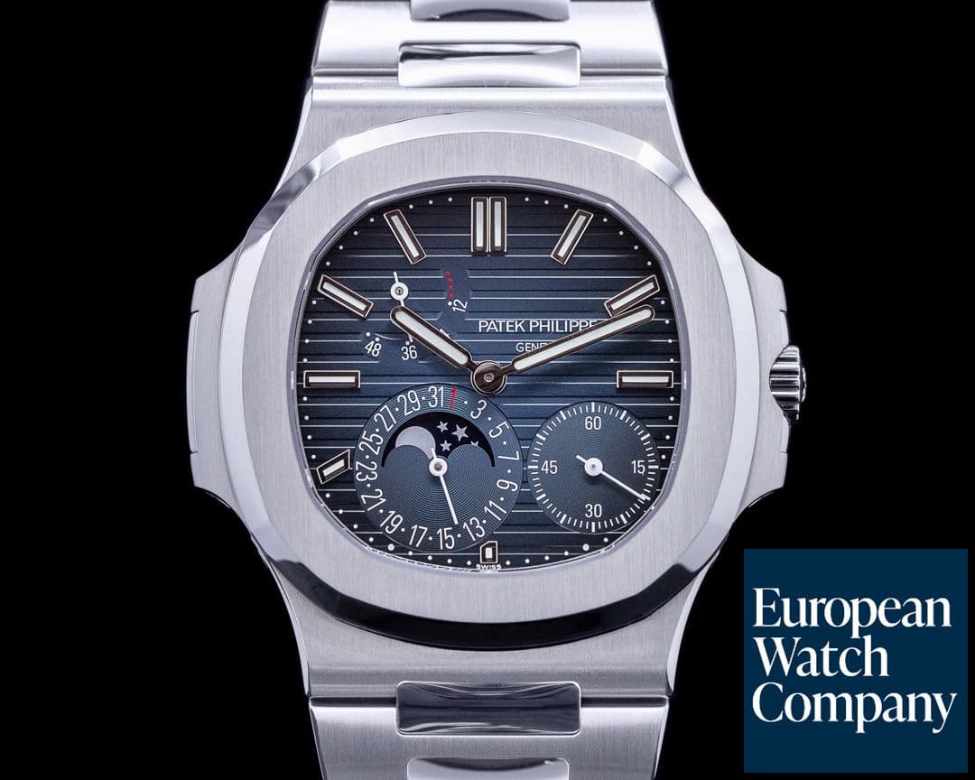 Image of Patek Philippe Jumbo Nautilus 5712 Moonphase Power Reserve SS FULL SET
