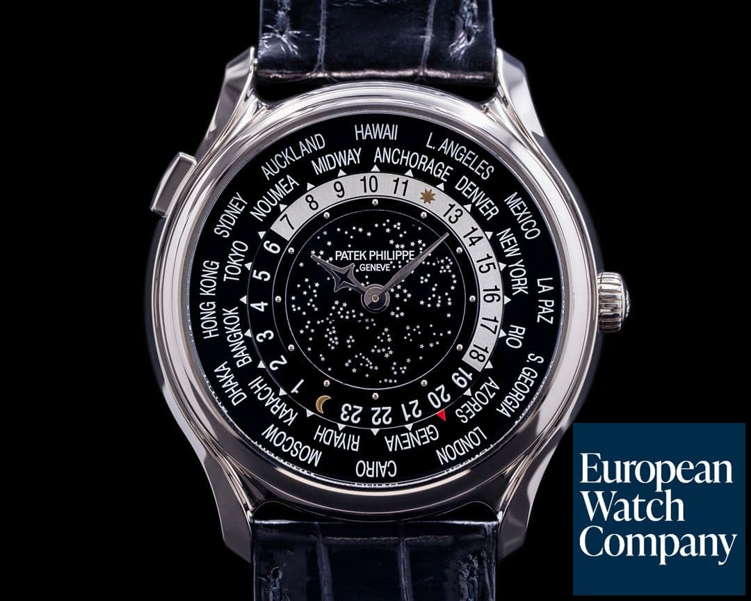Image of Patek Philippe 175th Anniversary 5575G World Time Moonphase 18K White Gold / Black Dial