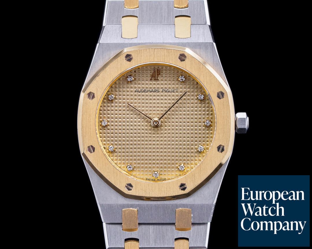 Image of Audemars Piguet Royal Oak Champagne Diamond Dial 18K SS / Yellow Gold 