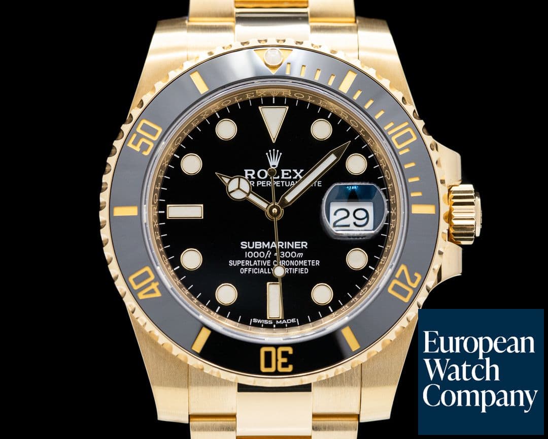 Image of Rolex Rolex Submariner 116618 18K Yellow Gold Black Dial 