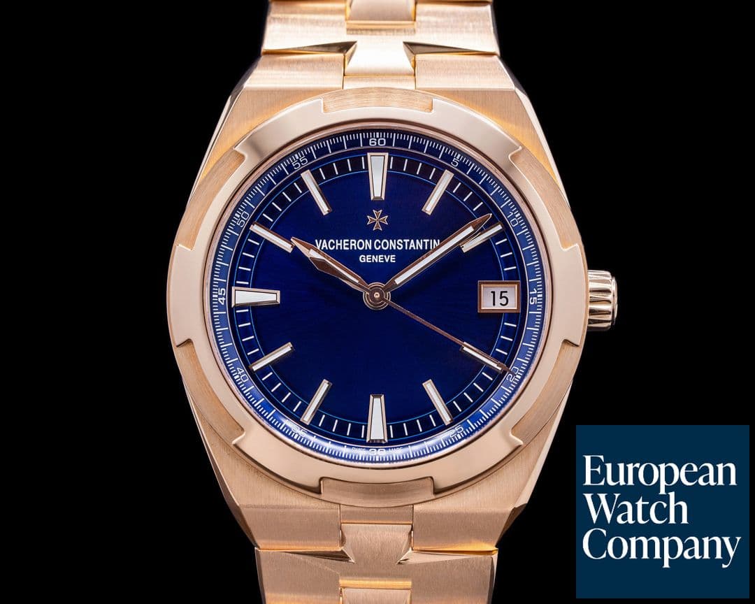 Image of Vacheron Constantin Overseas 4500V/110R Automatic 41mm Blue Dial Rose Gold