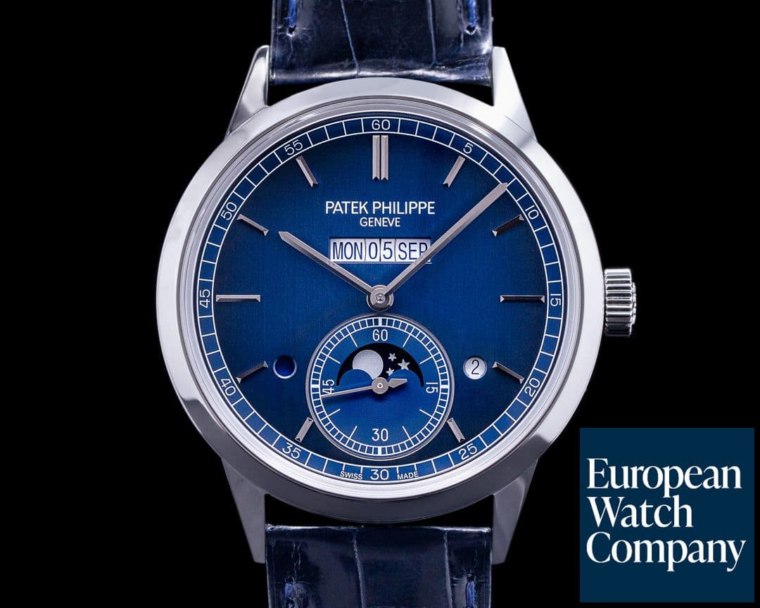 Image of Patek Philippe 5236P In Line Perpetual Calendar Platinum Blue Dial UNWORN