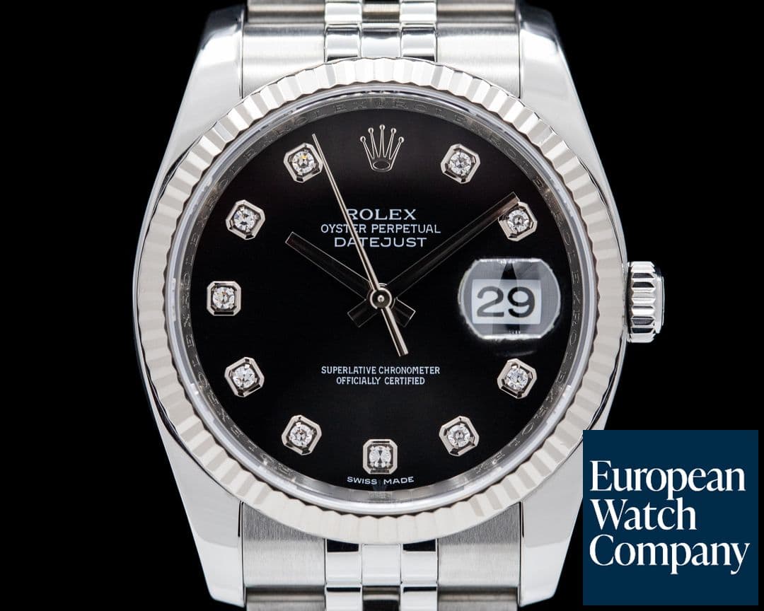 Image of Rolex Datejust SS Jubilee Black Diamond Dial 