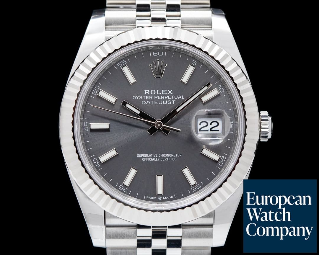 Image of Rolex Datejust 41 126334 Grey Stick Dial SS Oyster 2022
