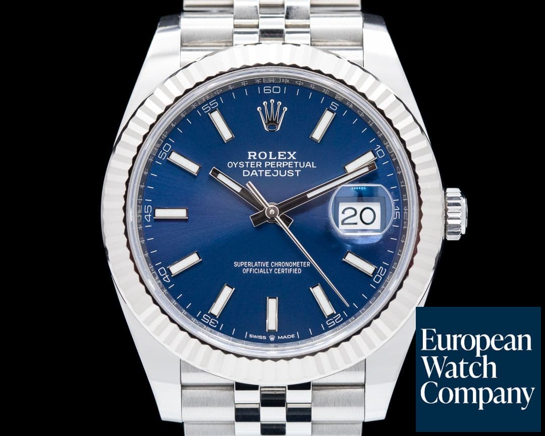Image of Rolex Datejust 41 Blue Stick Dial SS / SS 2019
