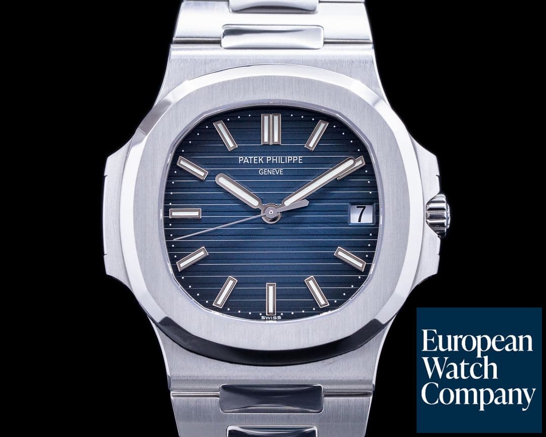 Image of Patek Philippe Jumbo Nautilus 5711/1A Blue Dial SS FULL SET PP SERVICED