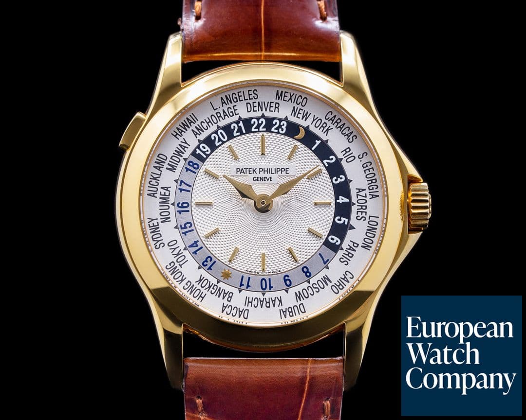 Image of Patek Philippe World Time 5110J 18K Yellow Gold FULL SET PATINA 