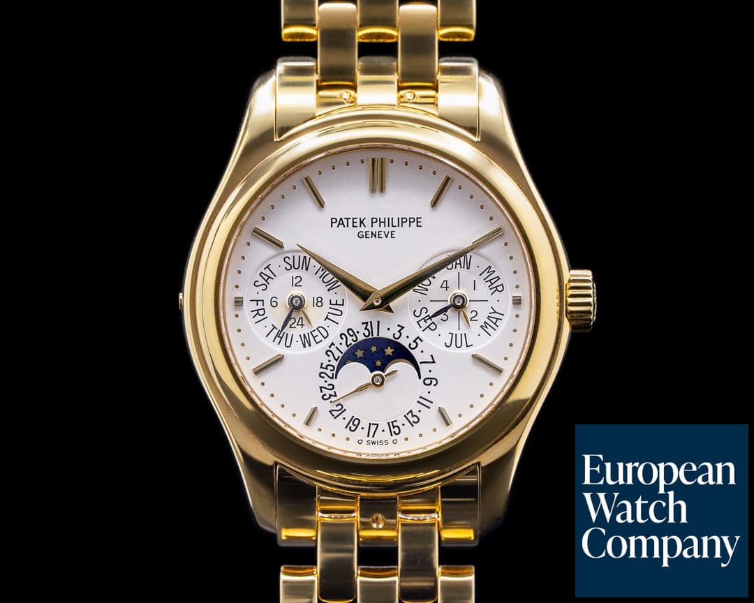 Image of Patek Philippe Perpetual Calendar / 18K Yellow Gold Bracelet FULL SET PATINA