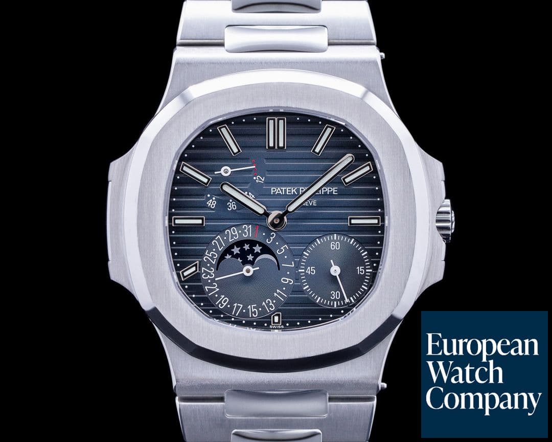Image of Patek Philippe Jumbo Nautilus 5712 Moonphase Power Reserve SS FULL SET
