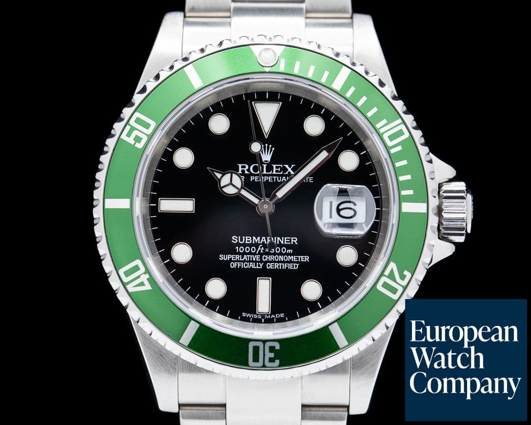 Image of Rolex Submariner 50th Anniversary "Kermit" SS Green Bezel 