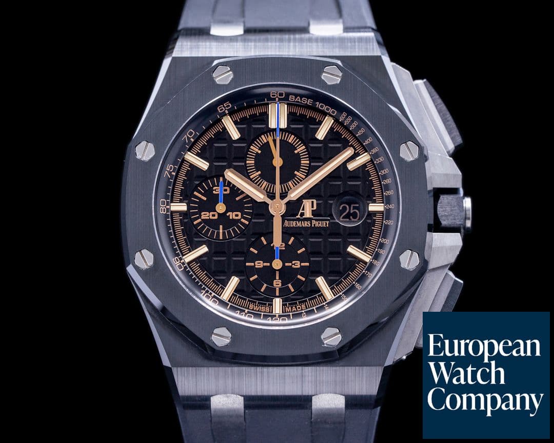 Image of Audemars Piguet Royal Oak Offshore Black Dial Ceramic / Rubber