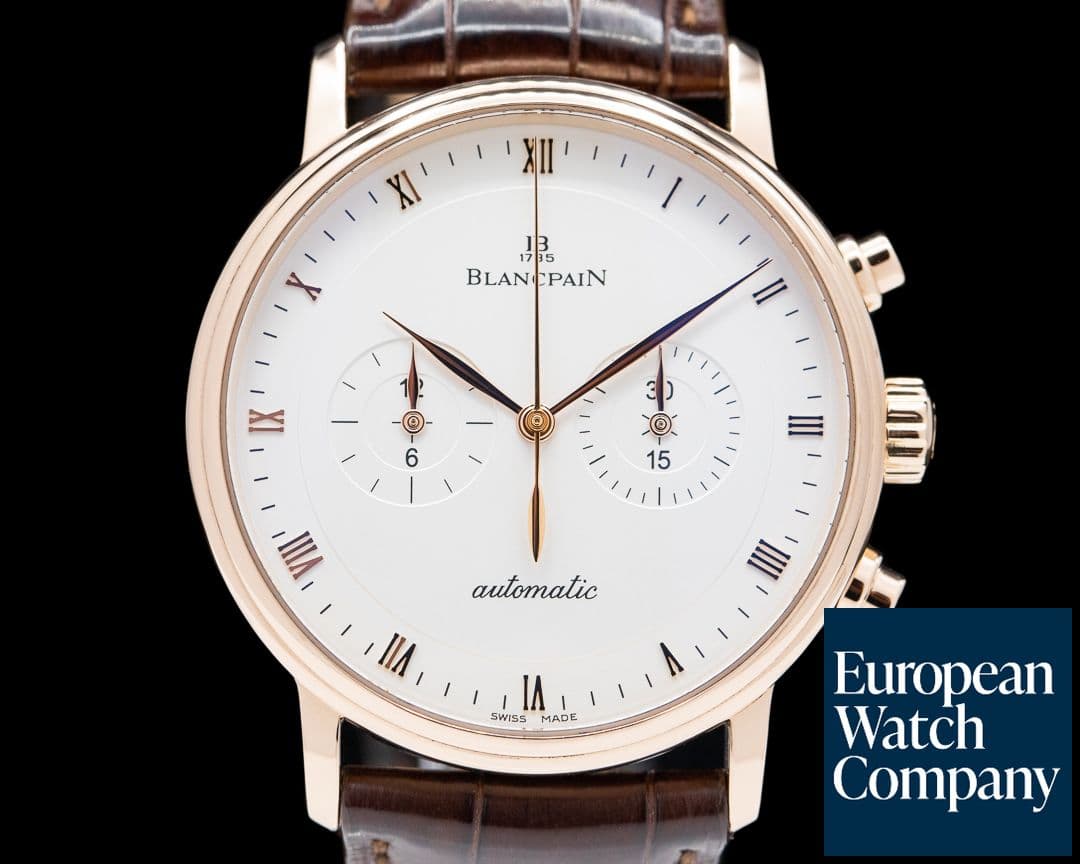 Image of Blancpain Villeret Chronograph 18K Rose Gold
