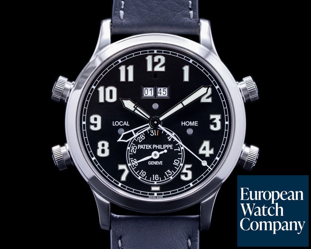 Image of Patek Philippe Calatrava 5520P Pilot Travel Time 24 Hour Alarm UNWORN 