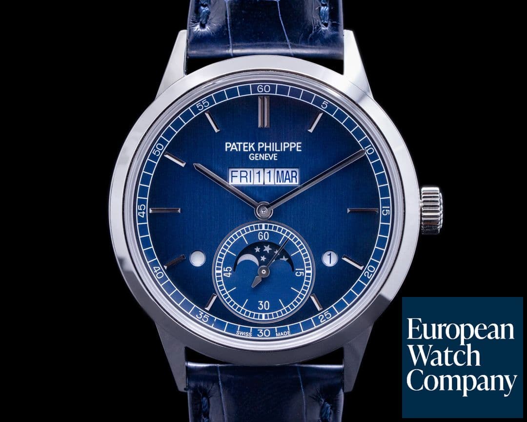Image of Patek Philippe 5236P In Line Perpetual Calendar Platinum Blue Dial UNWORN