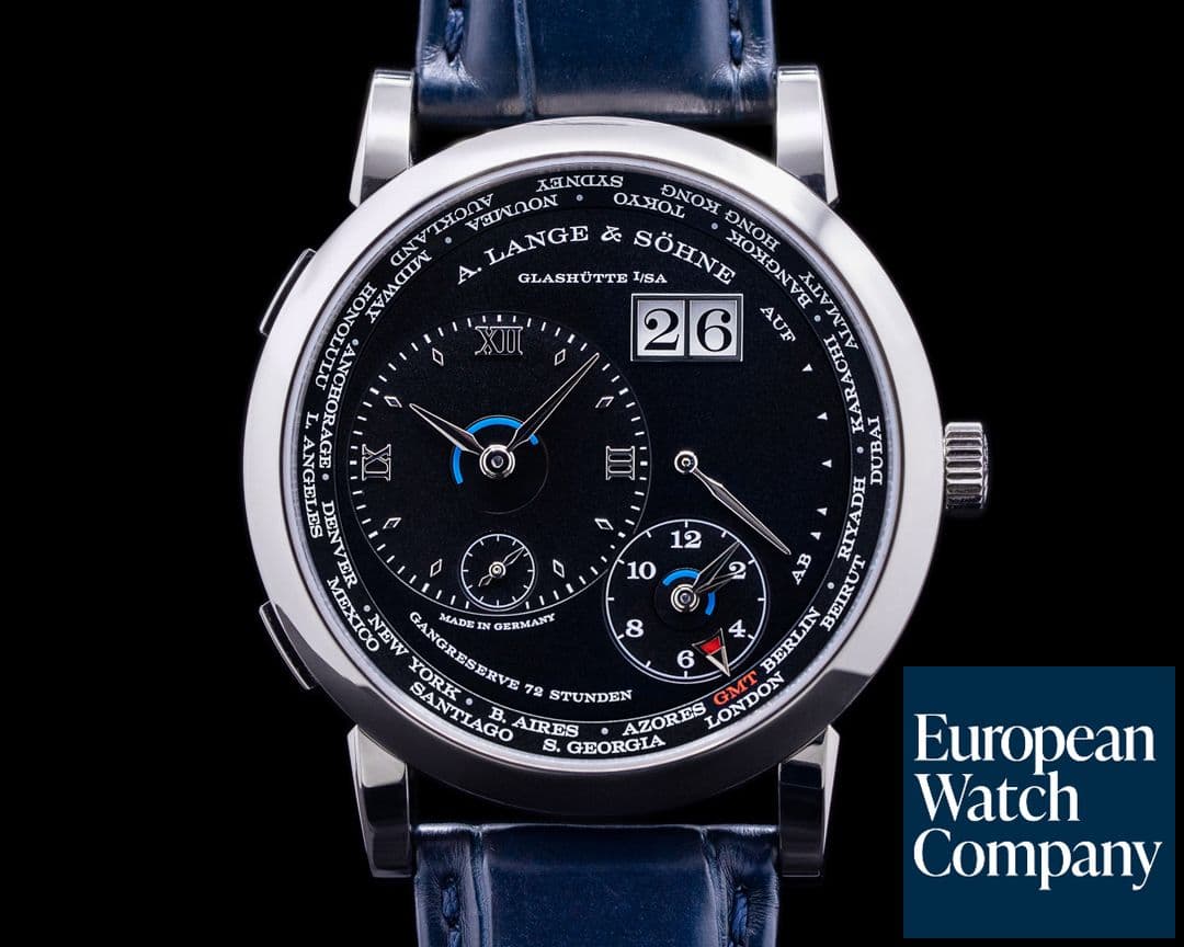 Image of A. Lange and Sohne Lange 1 Time Zone 136.029 18K White Gold / Black Dial 2021