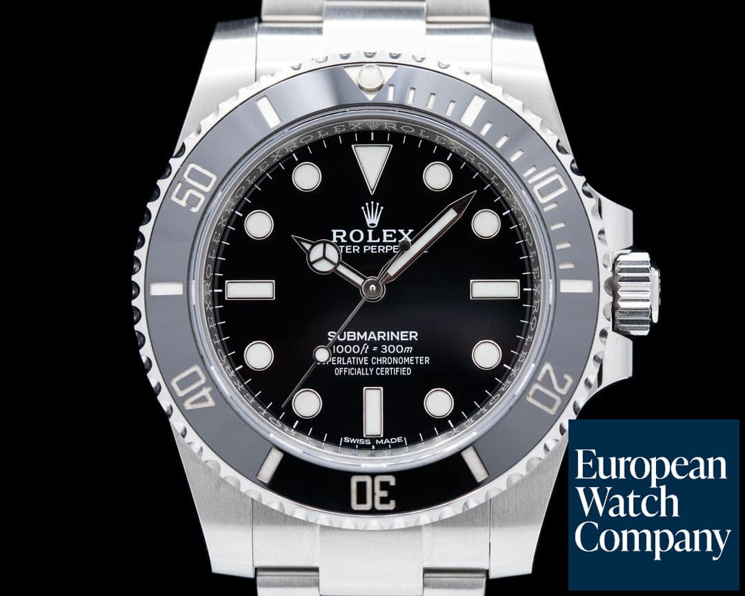 Image of Rolex Submariner 114060 No Date Ceramic Bezel SS 