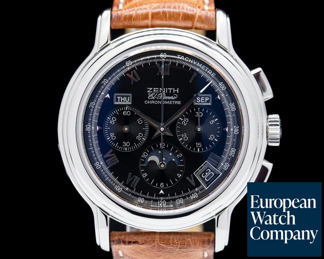 Image of Zenith Chronomaster T El Primero Moon Black Dial SS