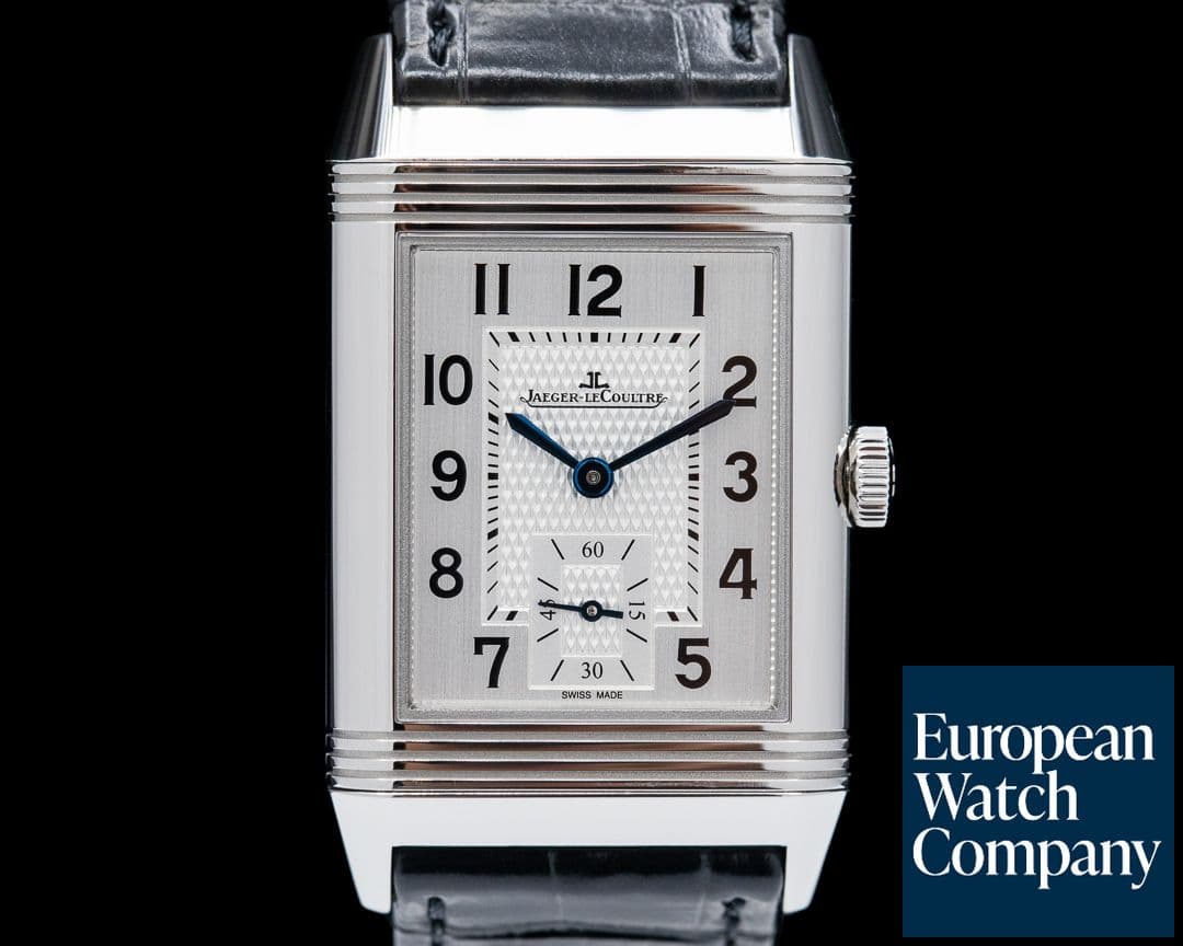 Image of Jaeger LeCoultre Classic Reverso Duo Medium Travel Time Manual Wind SS UNWORN