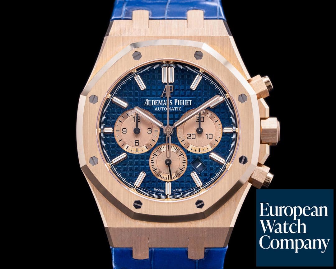 Image of Audemars Piguet Royal Oak Chronograph Blue Dial RG 41MM