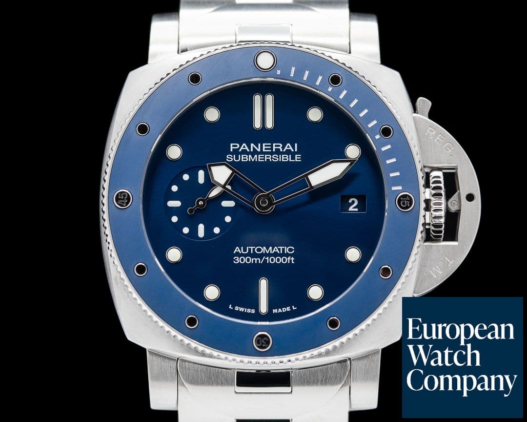 Image of Panerai Luminor Submersible SS "Blu Notte" Blue Dial, SS 2021