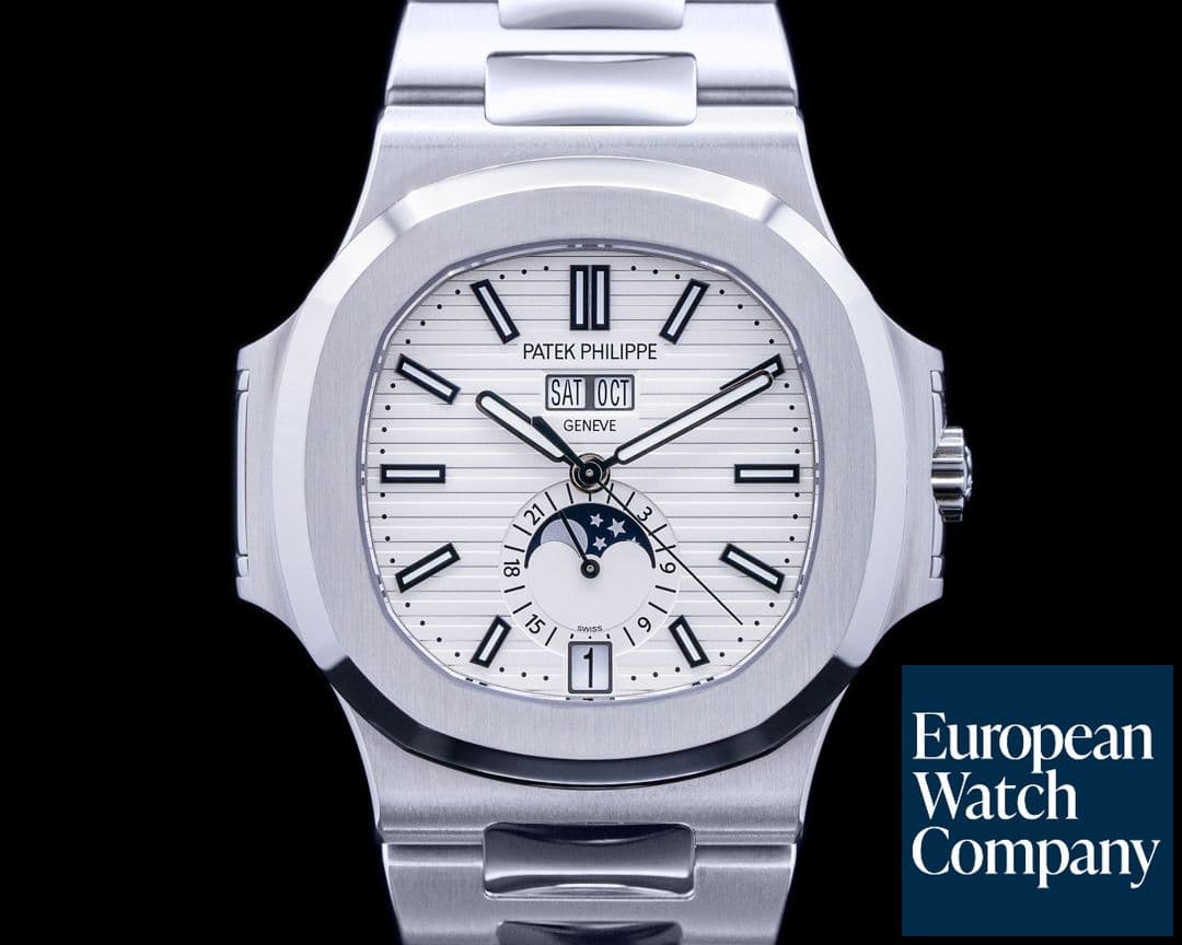 Image of Patek Philippe Nautilus Annual Calendar 5726 Moon White Dial SS 