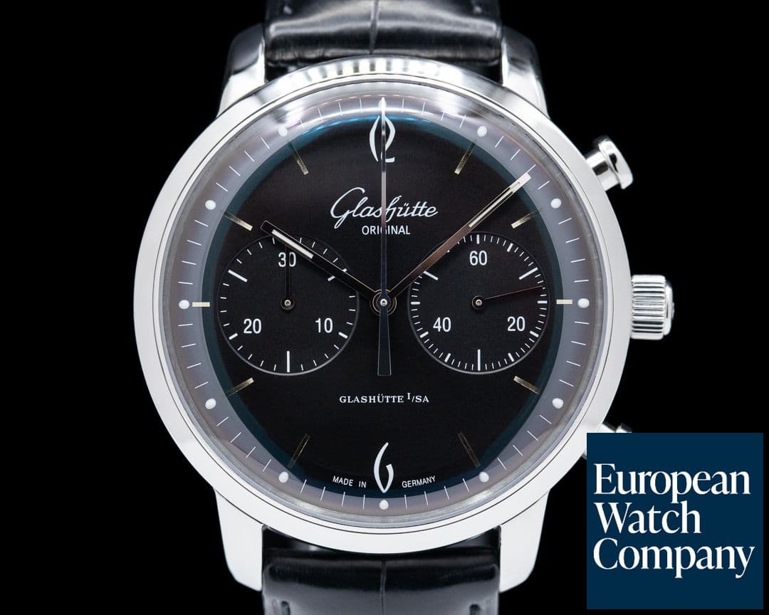 Image of Glashutte Original Senator Sixties Chronograph Black Dial 42MM