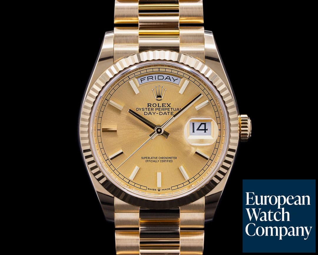 Image of Rolex Day Date President 128238 18K Yellow Gold Champagne Dial