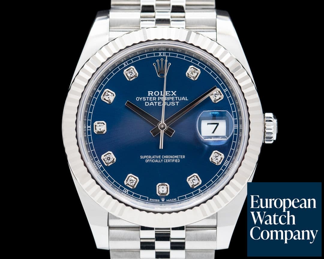 Image of Rolex Datejust 41 Blue Dial DIAMONDS 2021