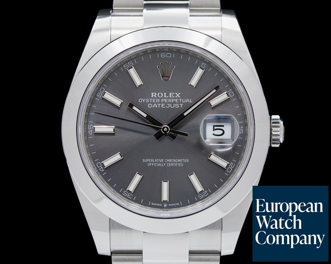 Image of Rolex Datejust 41 126300 Rhodium Stick Dial SS 2022