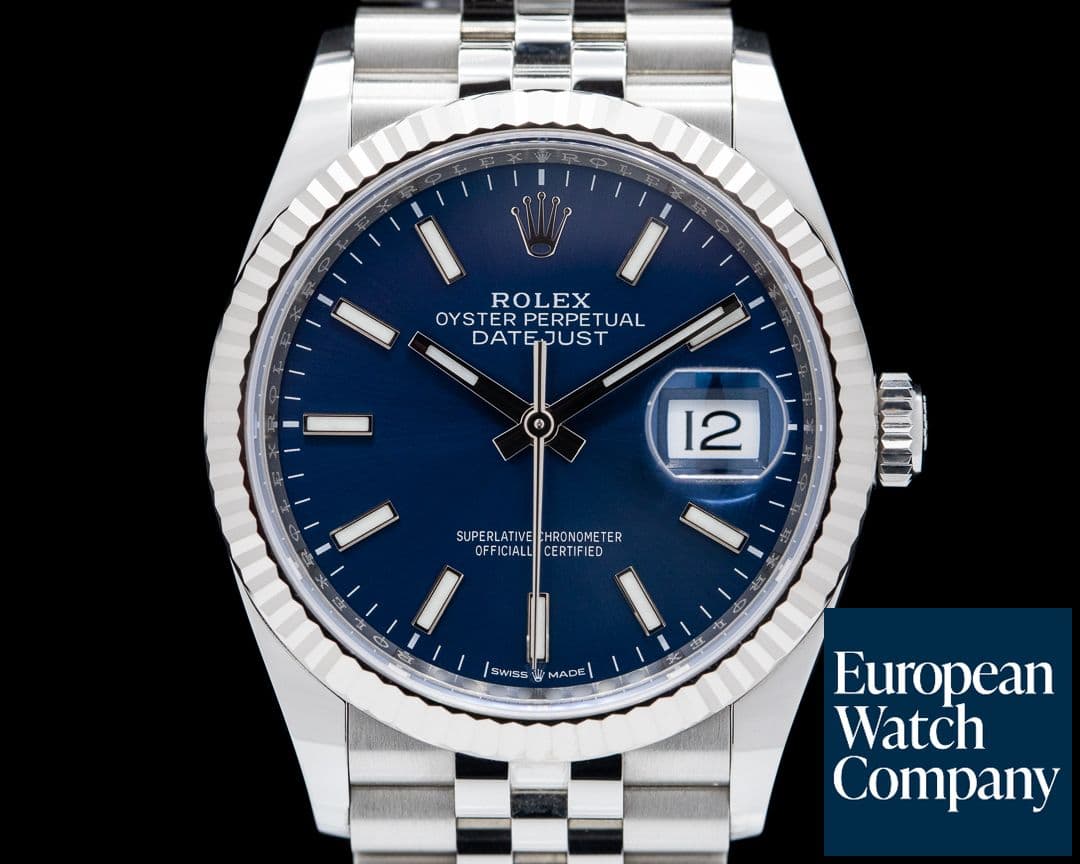Image of Rolex Datejust Blue Stick Dial / Jubilee Bracelet 2021