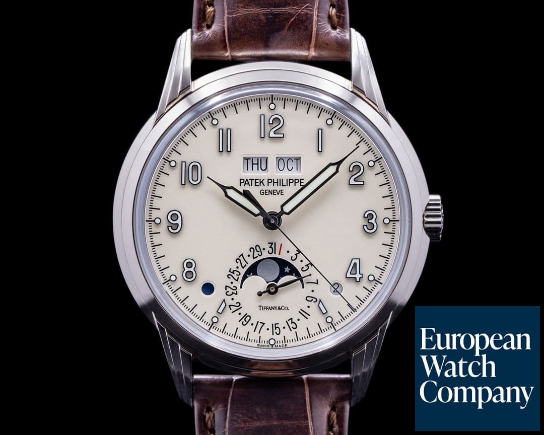 Image of Patek Philippe Perpetual Calendar Grande Complication 18K White Gold "TIFFANY & CO"