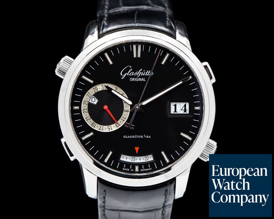 Image of Glashutte Original Senator Diary SS Black Dial