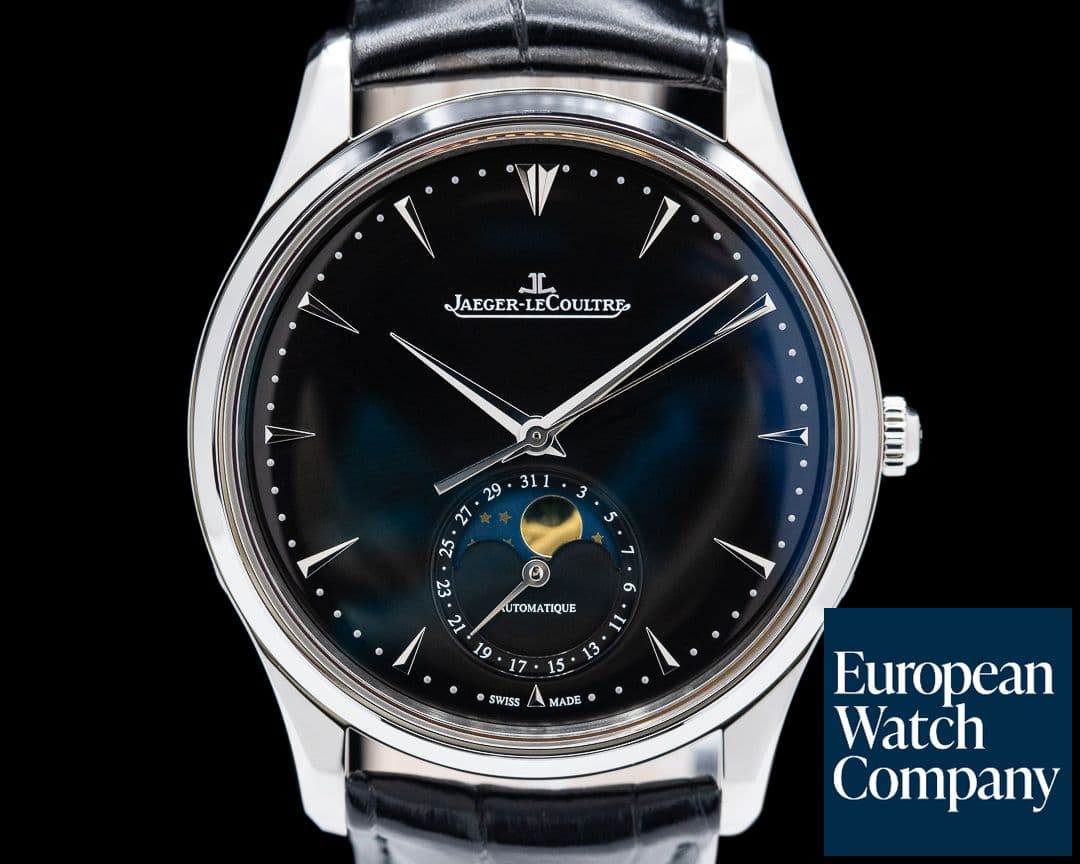 Image of Jaeger LeCoultre Master Ultra Thin Moon SS Black Dial 