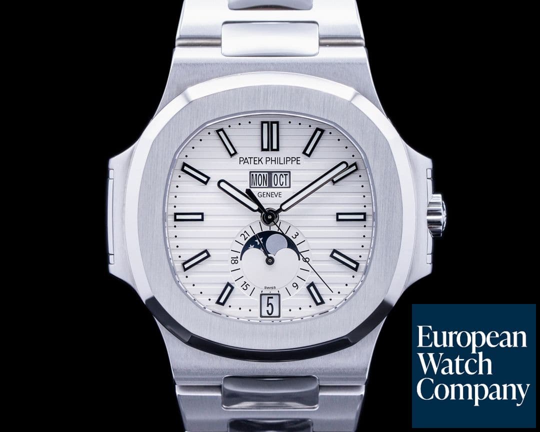 Image of Patek Philippe Nautilus Annual Calendar 5726 Moon White Dial SS 