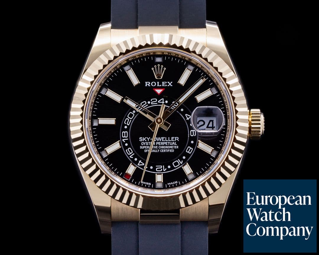Image of Rolex Sky Dweller 326238 Black Dial 18k Yellow Gold / OysterFlex 2022
