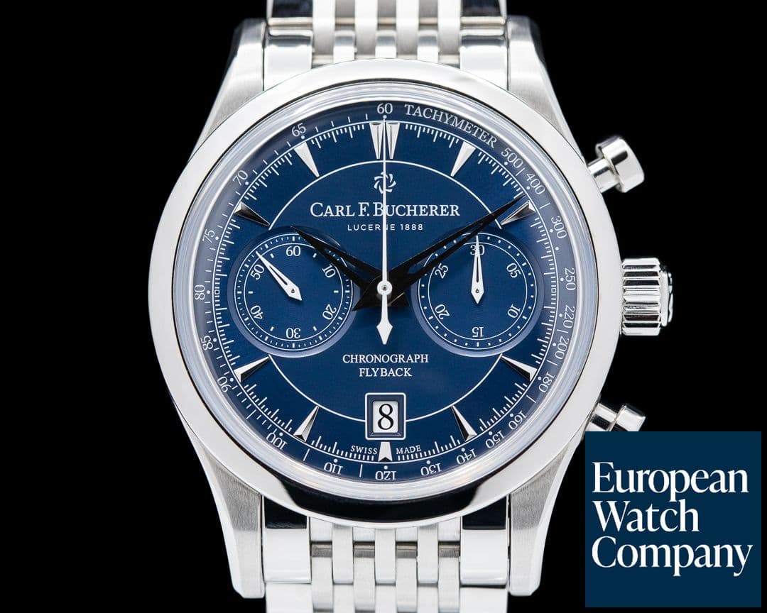 Image of Carl. F Bucherer Manero Flyback SS / SS Blue Dial