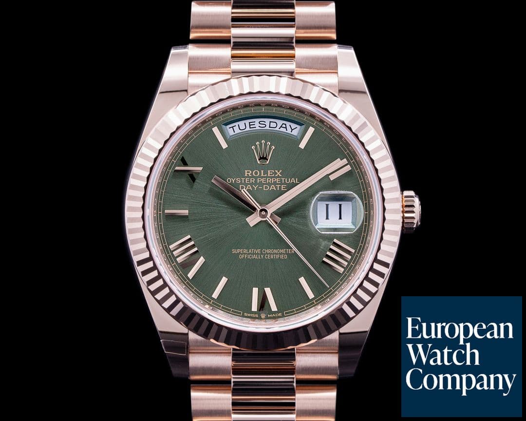 Image of Rolex Day Date Presidential Everose Gold Green Dial 40MM UNWORN 2022