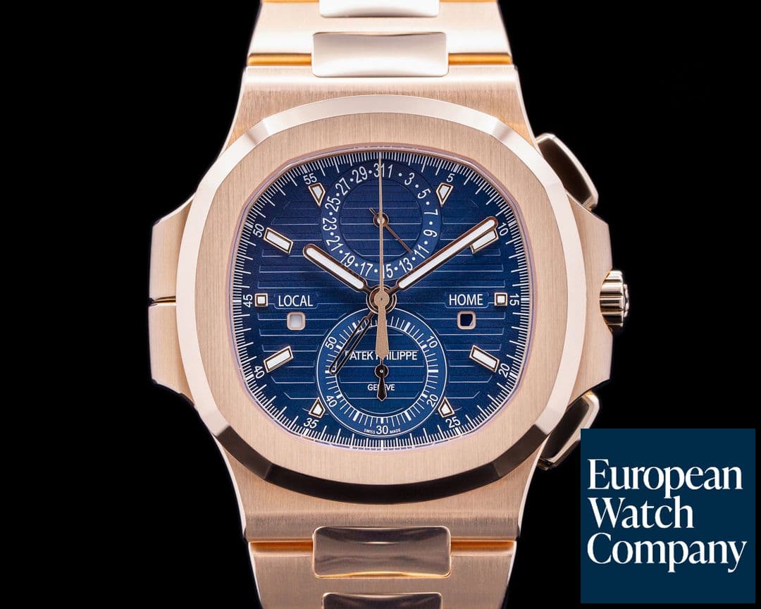 Image of Patek Philippe Nautilus 5990/1R Travel Time Chronograph 18k Rose Gold 2021