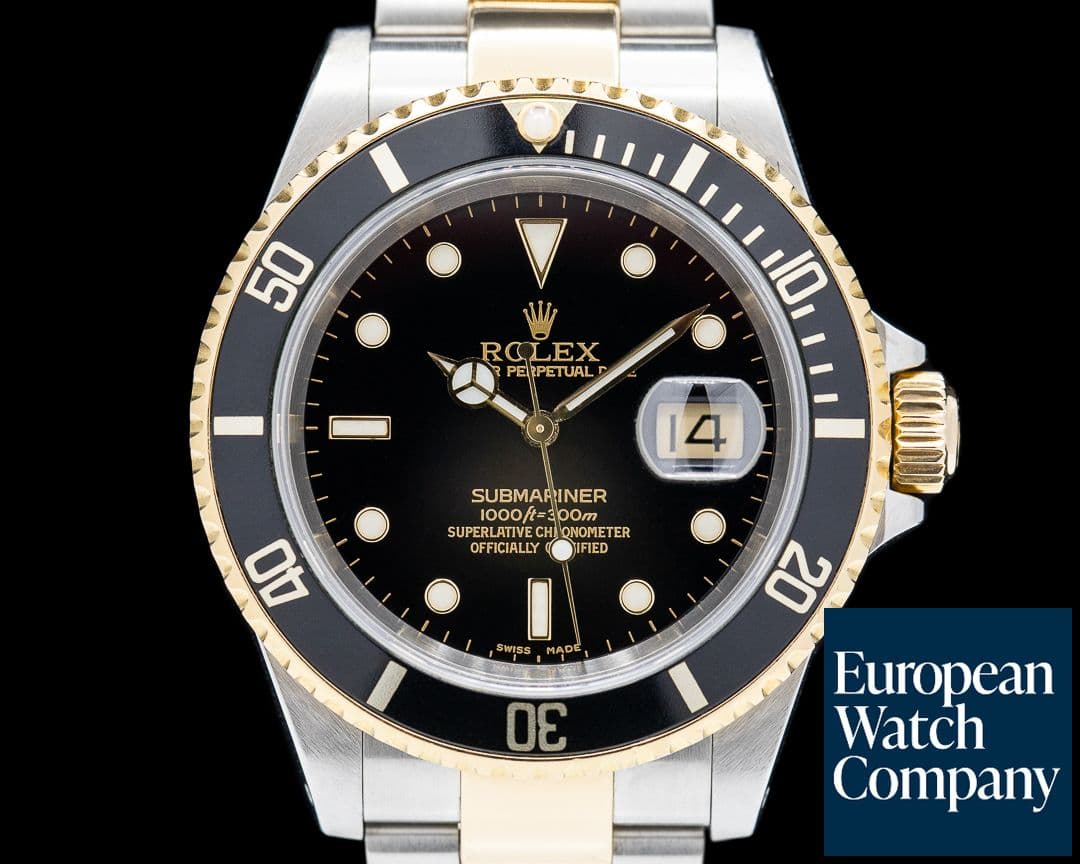 Image of Rolex Submariner 16613 Black Dial SS / 18K