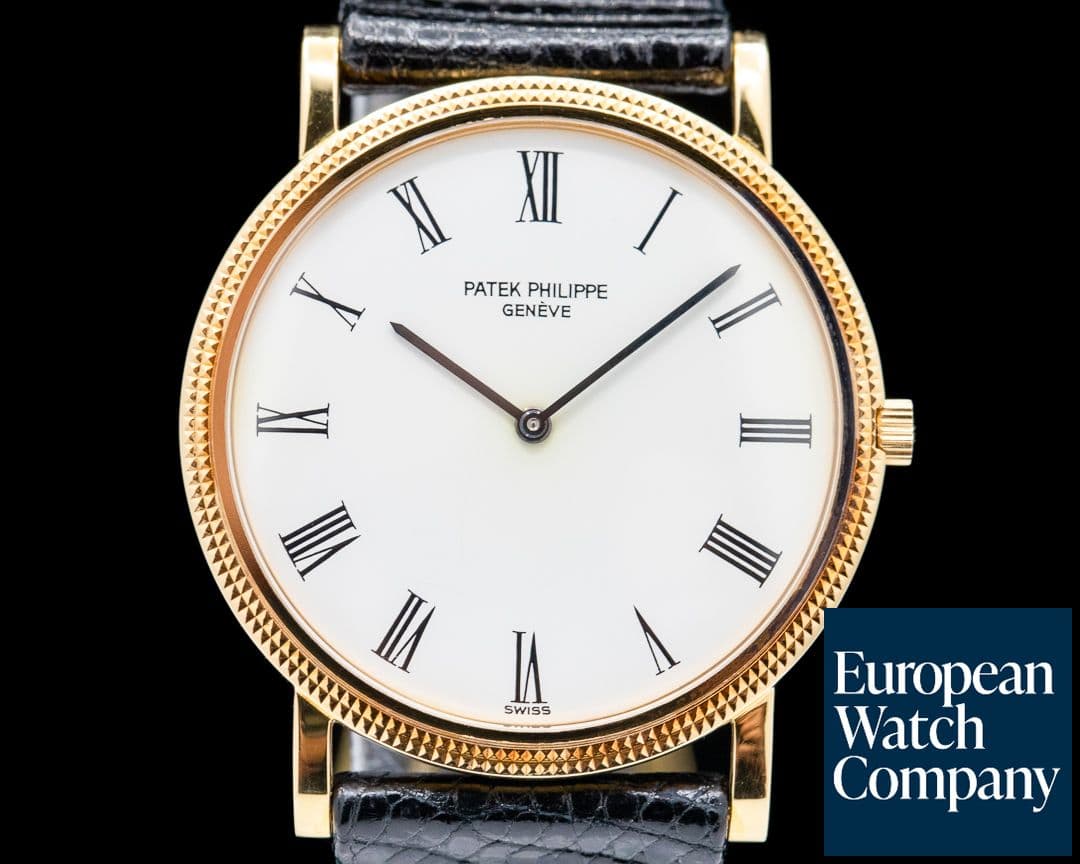 Image of Patek Philippe Calatrava 18K Yellow Gold Manual Wind Silver Roman Dial