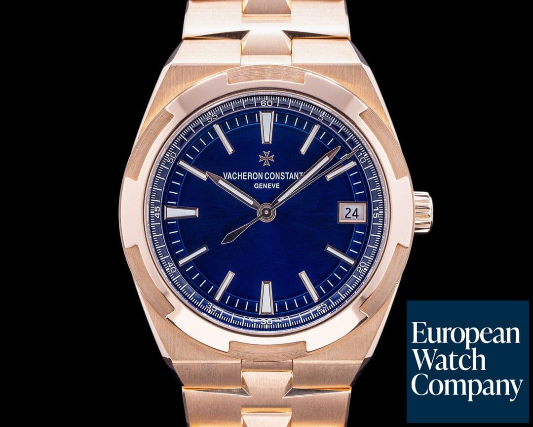 Image of Vacheron Constantin Overseas 4500V/110R Automatic 41mm Blue Dial Rose Gold 2022