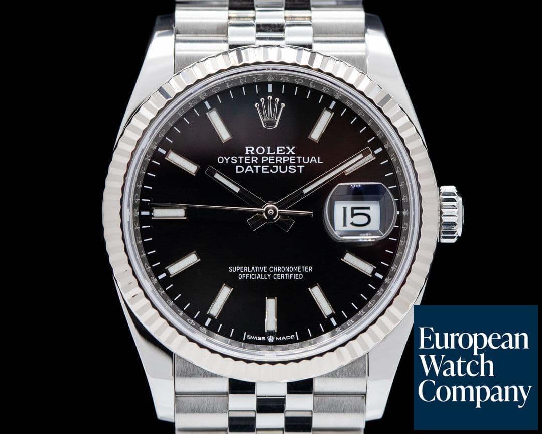 Image of Rolex Datejust Black Stick Dial / Jubilee Bracelet 2019