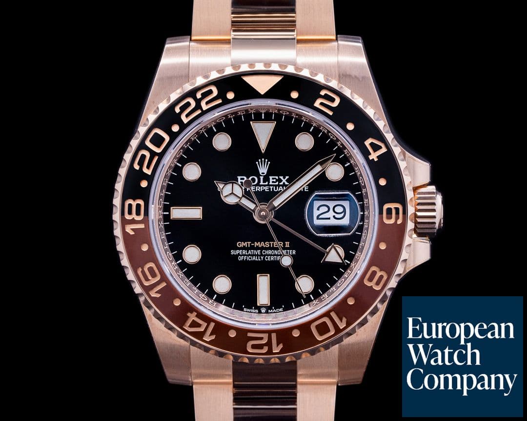 Image of Rolex GMT Master II 126715 18K Everose Ceramic Root Beer 2021 UNWORN