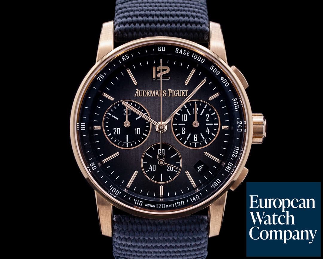 Image of Audemars Piguet Code 11:59 Chronograph 18k Rose Gold / Ceramic Smoked Grey Dial